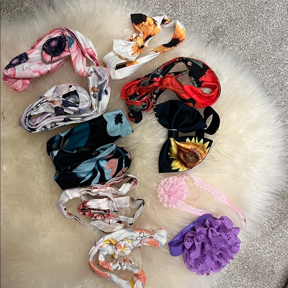 Headband Baby Bow Bundle, 10 assorted